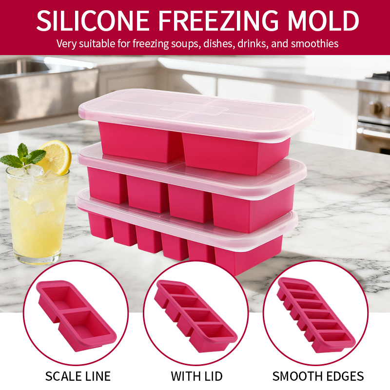 Meal Prep Template - Zestaw foremek silikonowych do zamrażania, 2