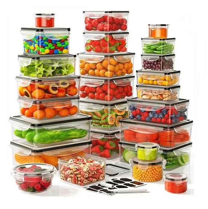 Meal Prep Kitchen - Zestaw 40/42/50/52/62 sztuk dużych, szczelnych pojemników
