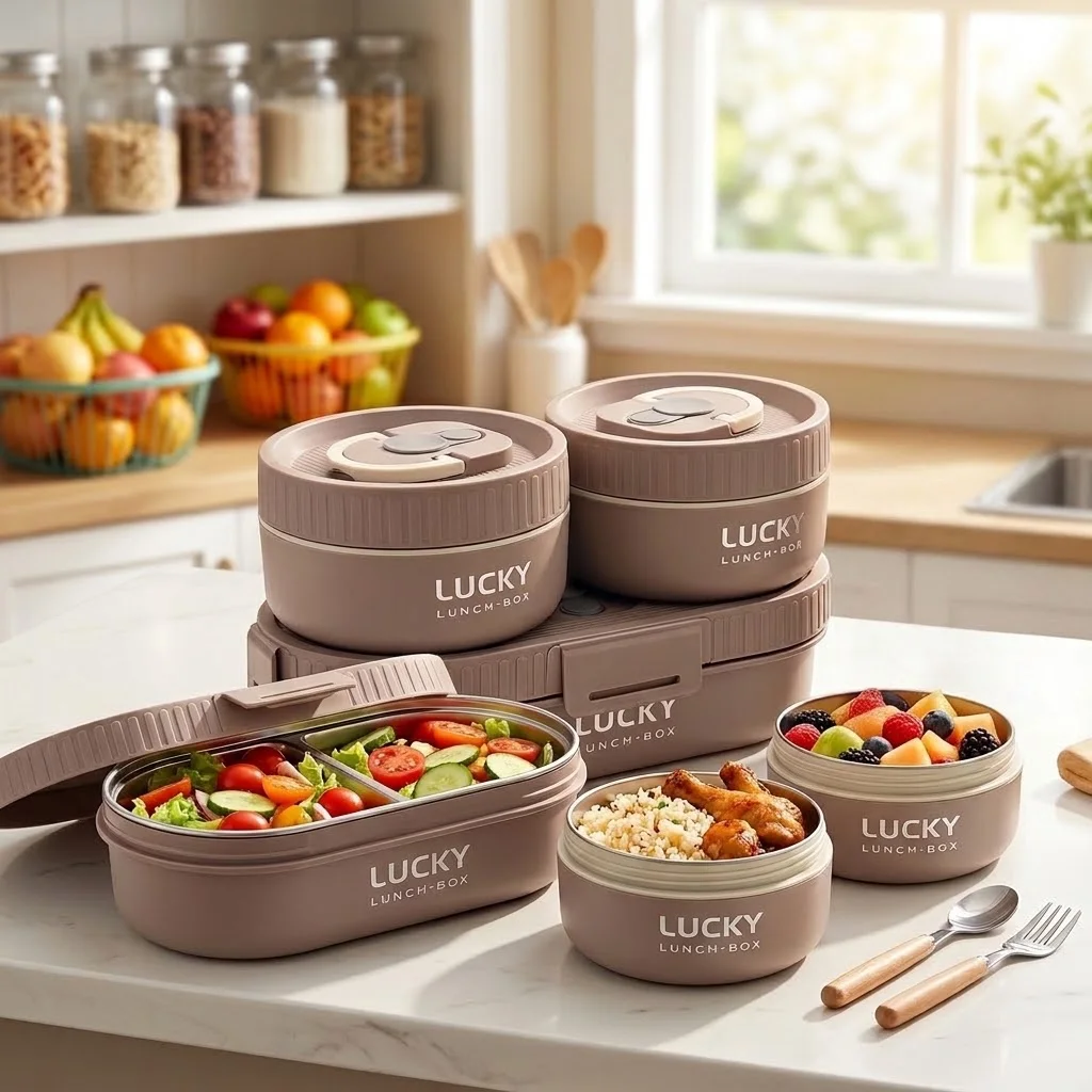 Meal Prep Or Prep Meal - Zestaw termicznych pojemników na lunch ze