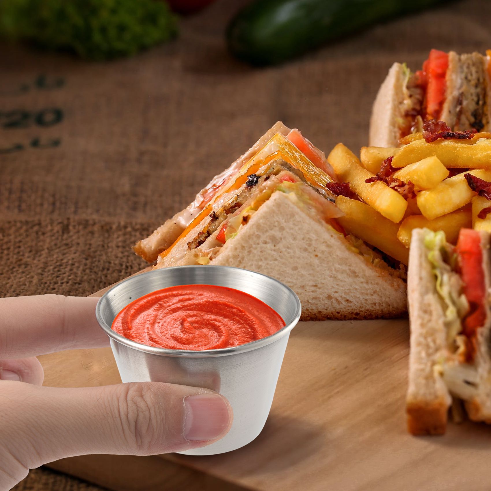 Sauce Dipping Cup - ABJI – zestaw 12 sztuk –