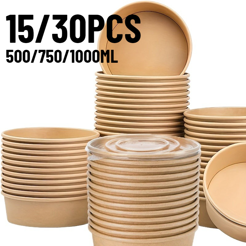 15/30 SZT. Papierowe miseczki  – Meal Prep Bowl recenzja i cena