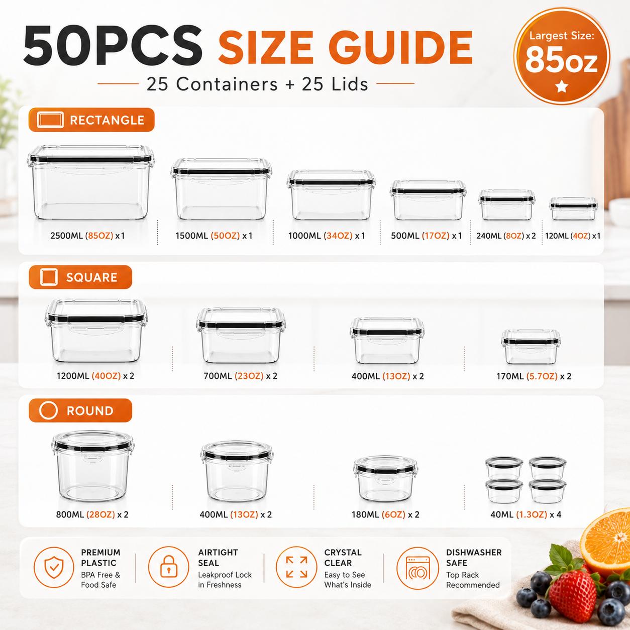 50 sztuk/25 sztuk w opakowaniu – Meal Prep Kitchen recenzja i cena